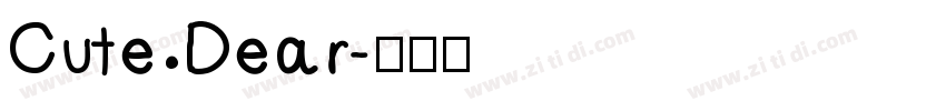 Cute Dear字体转换